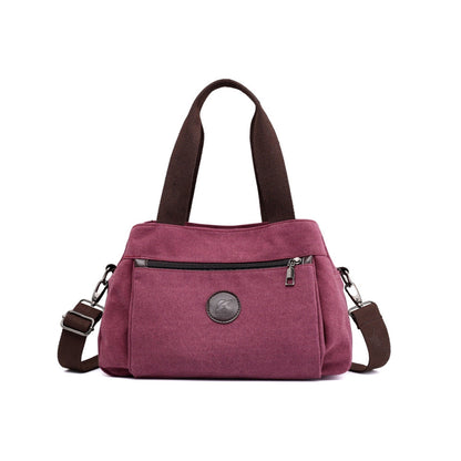 Crossbody Bag 3-Compartments Satchel Handbags Purse Messenger Shoulder Bag Red