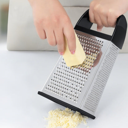 Box Grater with Container Stainless Steel Coarse Fine Slicer Non Slip Base