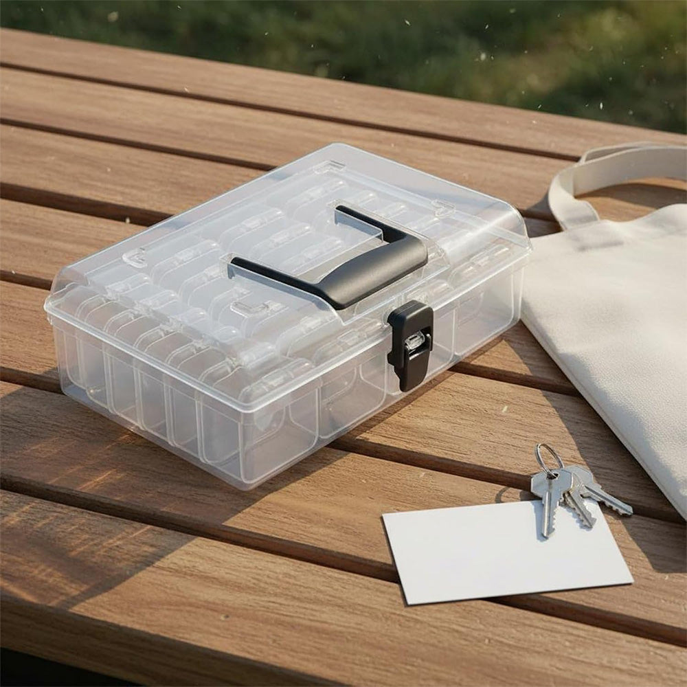 Clear Beads Storage Box 24-Grid Small Container Set