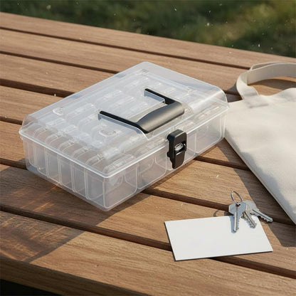 Clear Beads Storage Box 24-Grid Small Container Set