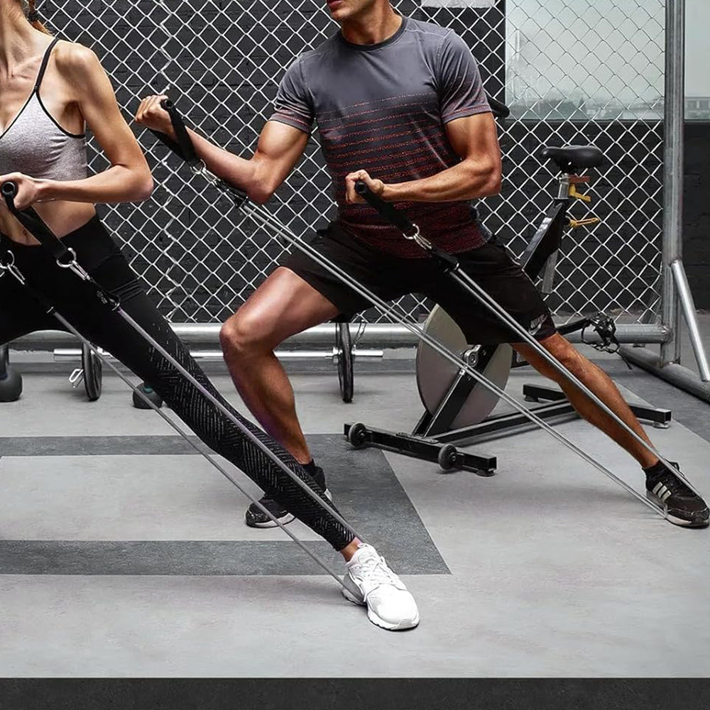 11Pcs Set Versatile Resistance Bands Exercise Fitness Strap for Home Office Traveling Full-Body Workout