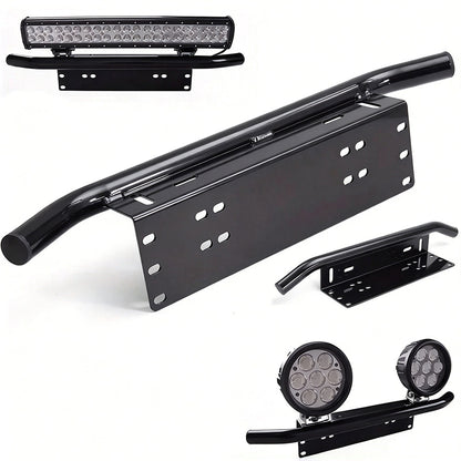 Aluminum 23 Inch License Plate Frame Matte Black for Truck SUV and Jeep