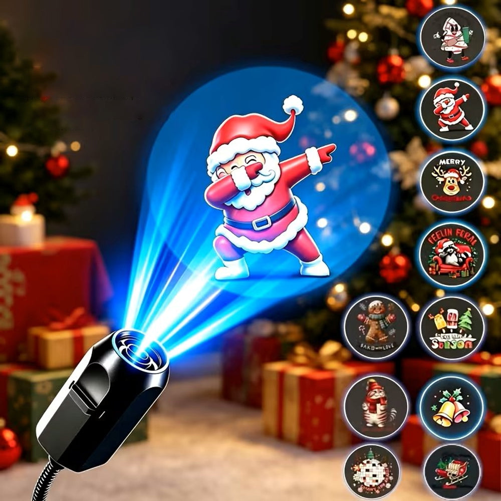 USB Powered Christmas Projector Light Night Light Projector - 10 Slides