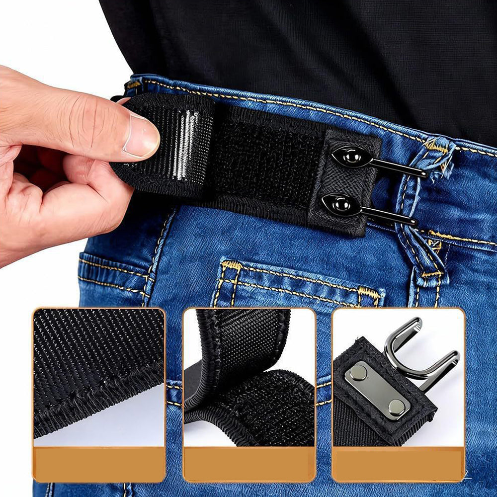 2Pcs Buckleless Elastic Belt