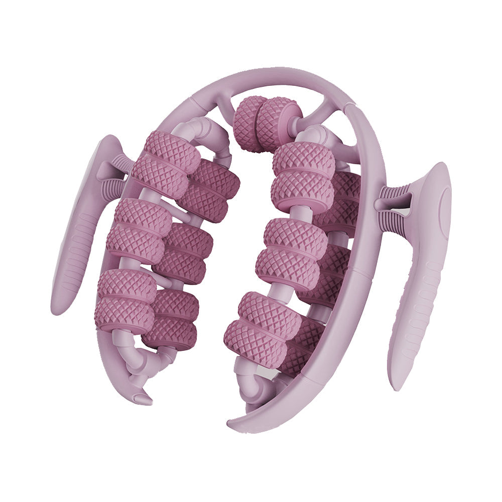 26 Wheels Annular Leg Clamp Massager Leg Massage Device Manual Muscle Relaxer Pink