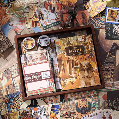 Vintage Scrapbook Kit Bullet Junk Journal Kit with Scrapbooking Supply-Egyptian