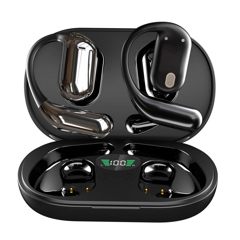 Real-Time AI Translation Earbuds Wireless Headphones for Travel Meetings Learning-Black