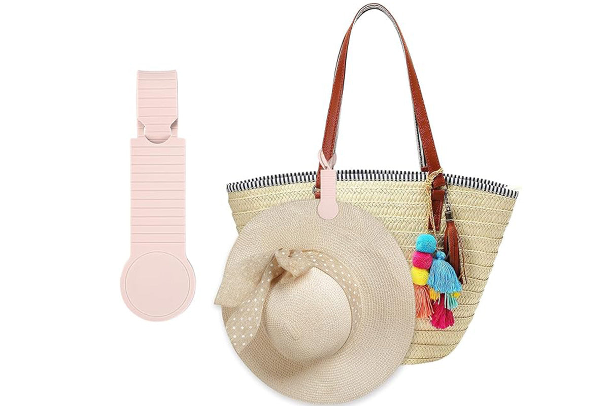 2Pcs For Luggage Magnetic Hat Clip Travel Accessories Hat on Bag Clip Hat Holder-Pink