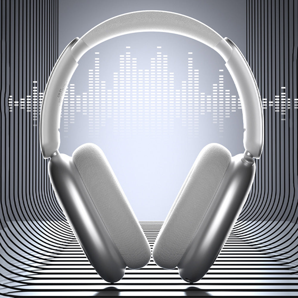 Lightweight Clear Over Ear Bluetooth Headsets-Silver