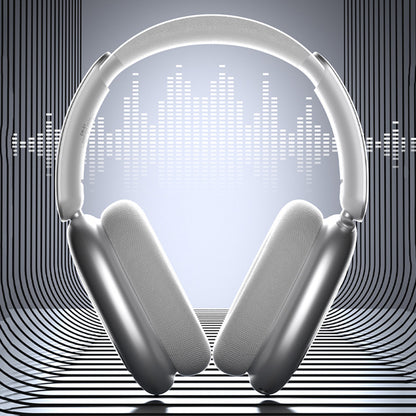 Lightweight Clear Over Ear Bluetooth Headsets-Silver