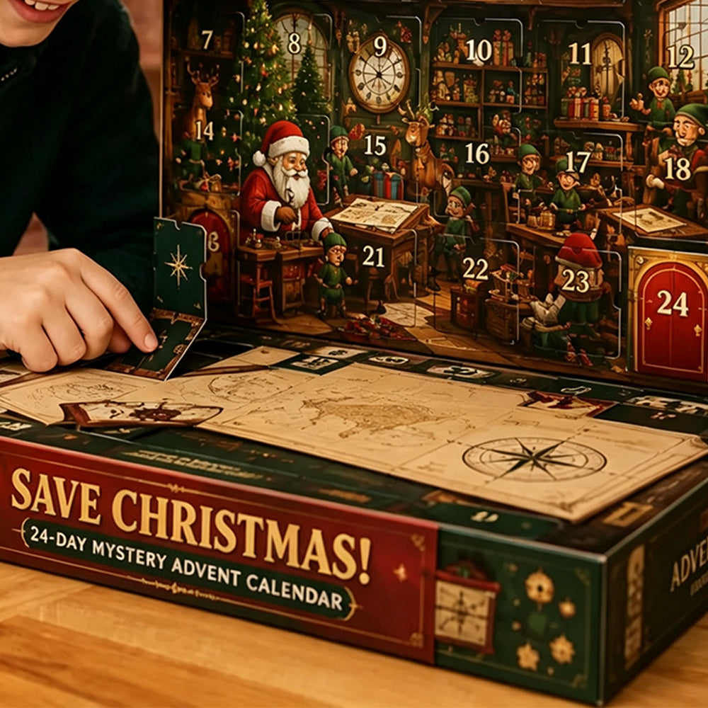 Mystery Advent Calendar For Adults Save Christmas 24 Day Puzzle