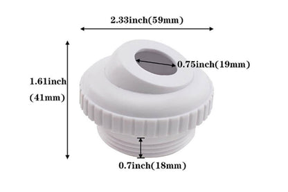3Pcs Swimming Pool Spa Return Jet 1.9CM Opening Directional Flow Inlet Fitting