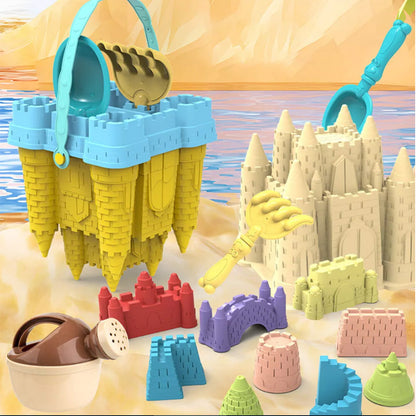 14Pcs Set Beach Toys for Kids Sand Castle Toys with Shovels Toys