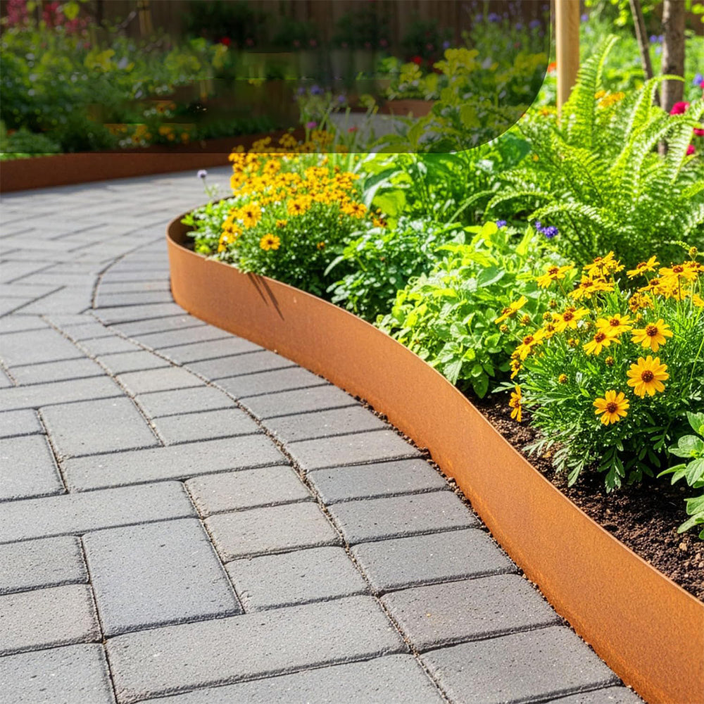 500x15x0.03 cm Corten Steel Garden Edging