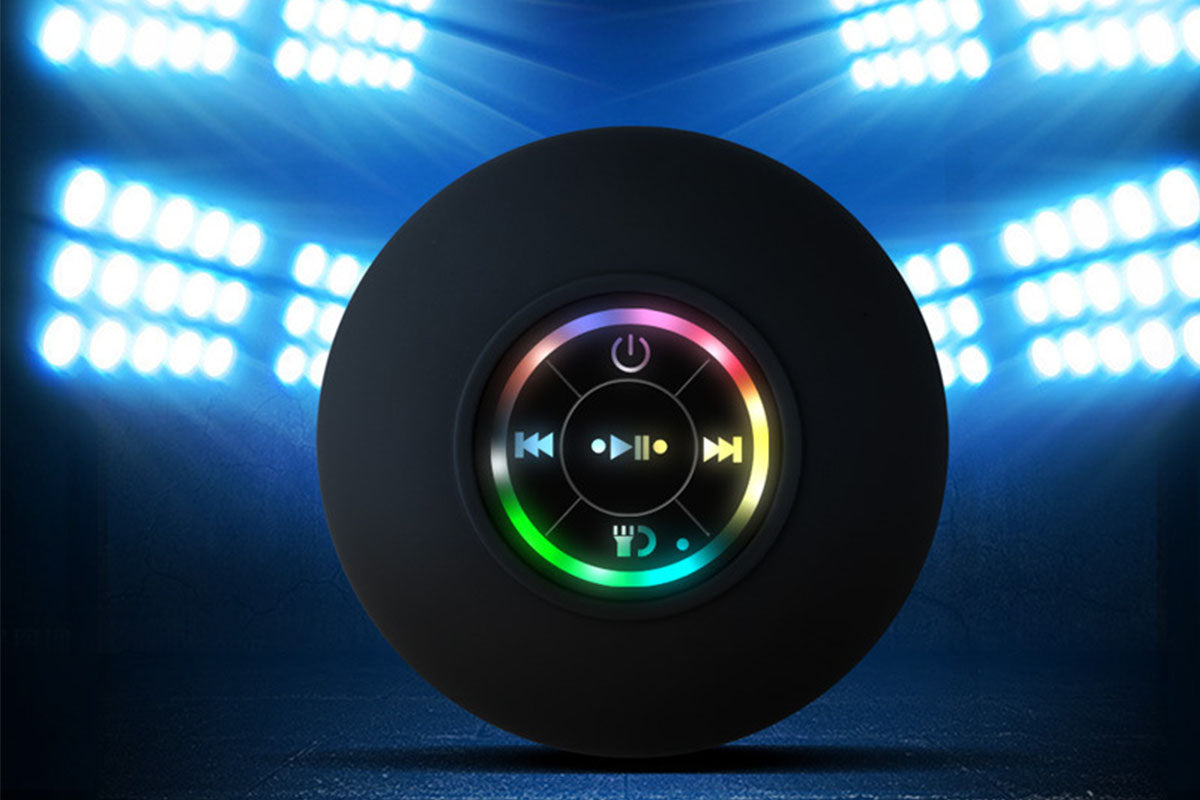 Bluetooth Shower Speaker with Suction Cup - Black