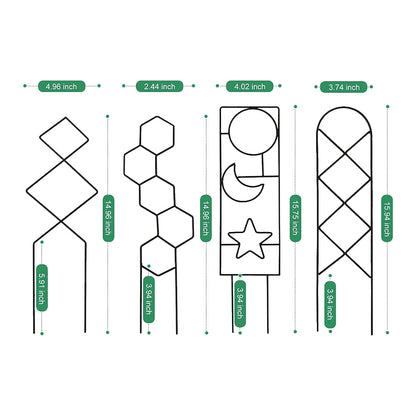 Set of 8Pcs Indoor Plant Trellis for Climbing Plants Metal Trellis Support Stake for Potted Plants