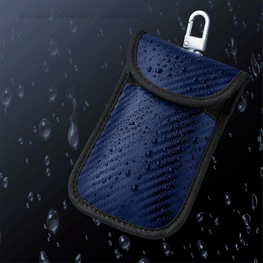 2Pcs Carbon Fiber Car Key Fob Holder for Keyless
