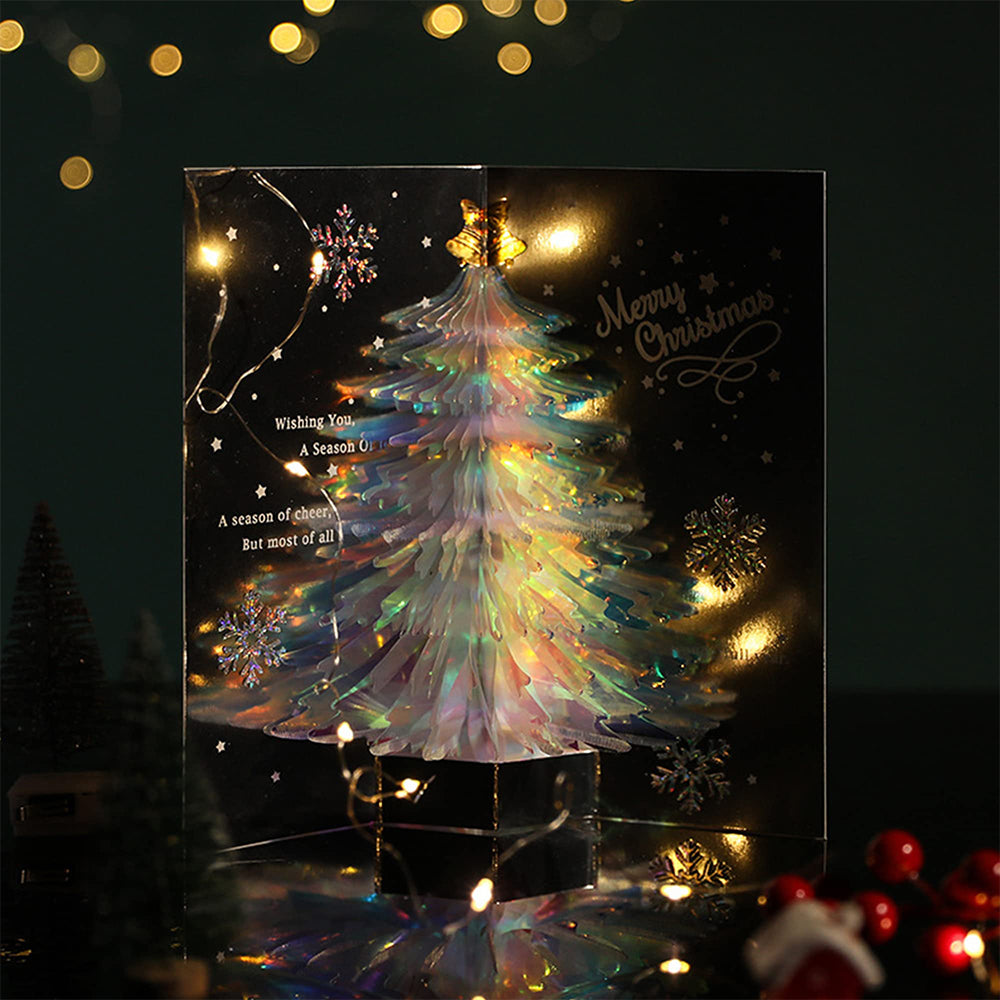 2 Pack 3D Papercut Christmas Tree Greeting Cards