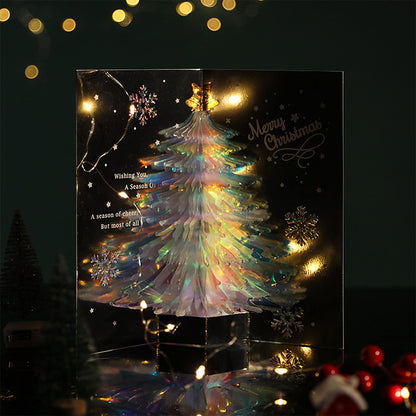 2 Pack 3D Papercut Christmas Tree Greeting Cards