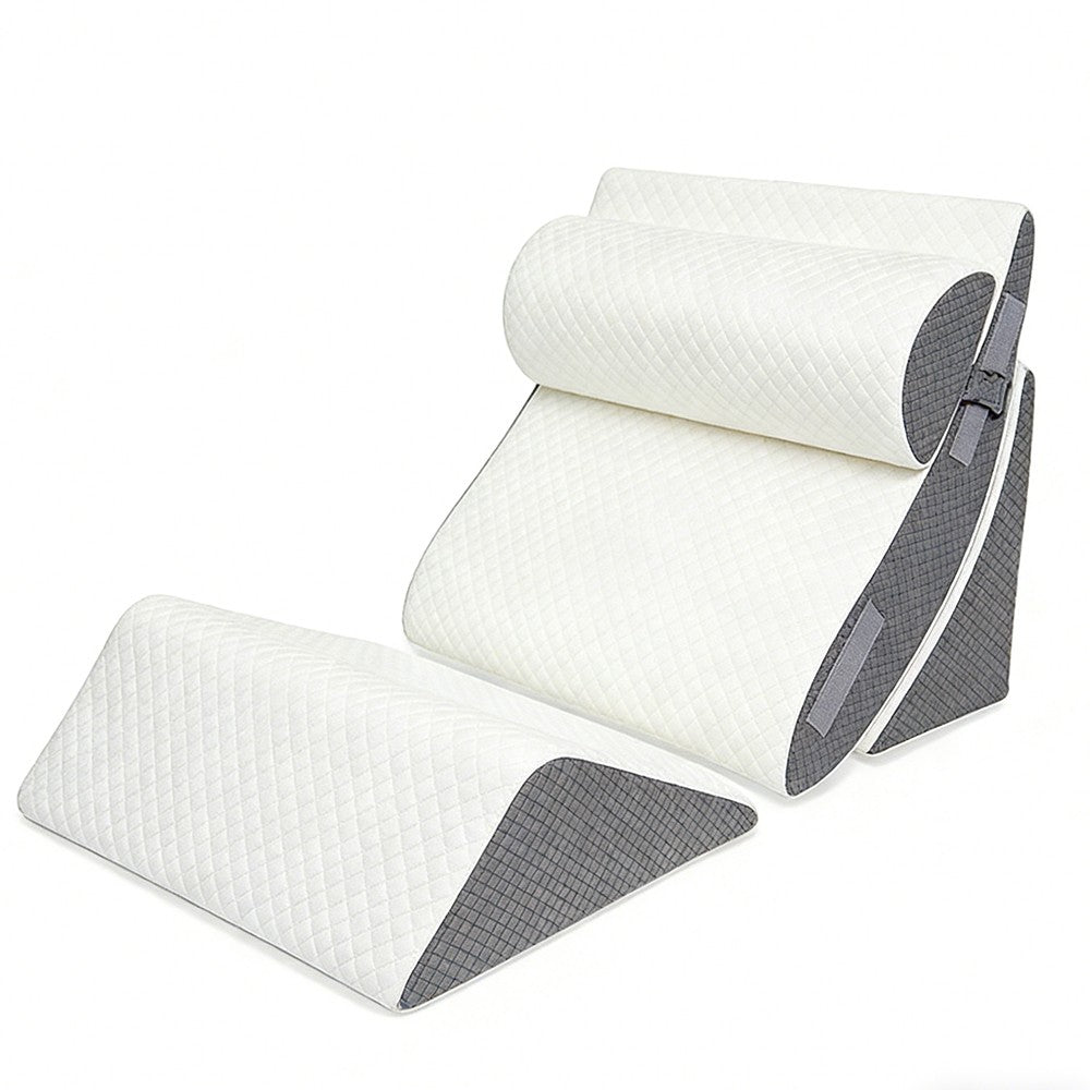 4Pcs Wedge Pillow Set for After Surgery Bed Wedge Pillow for GERD Snoring -Black