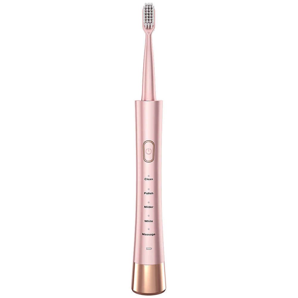 Electric Toothbrush for Adults ¨C Sonic Toothbrush with 6 Brush Heads and Smart Timer Pink