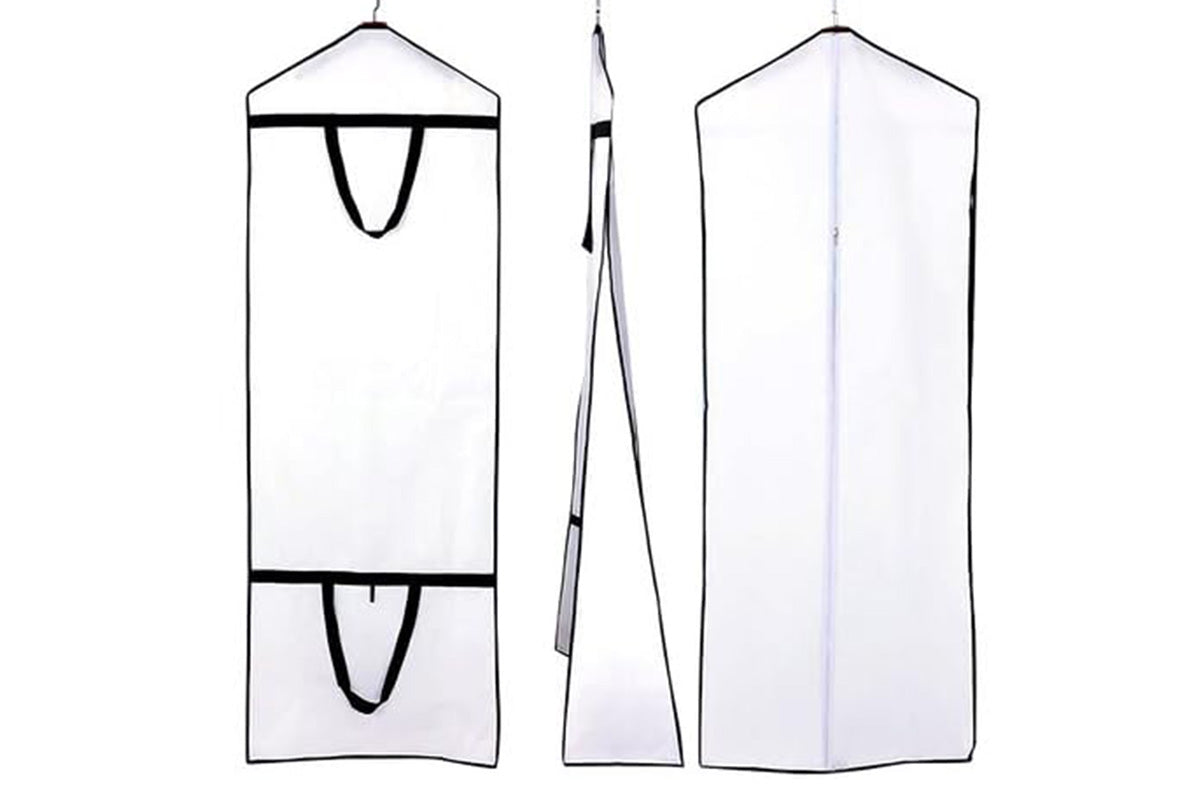 Portable Wedding Dress Garment Bag - White