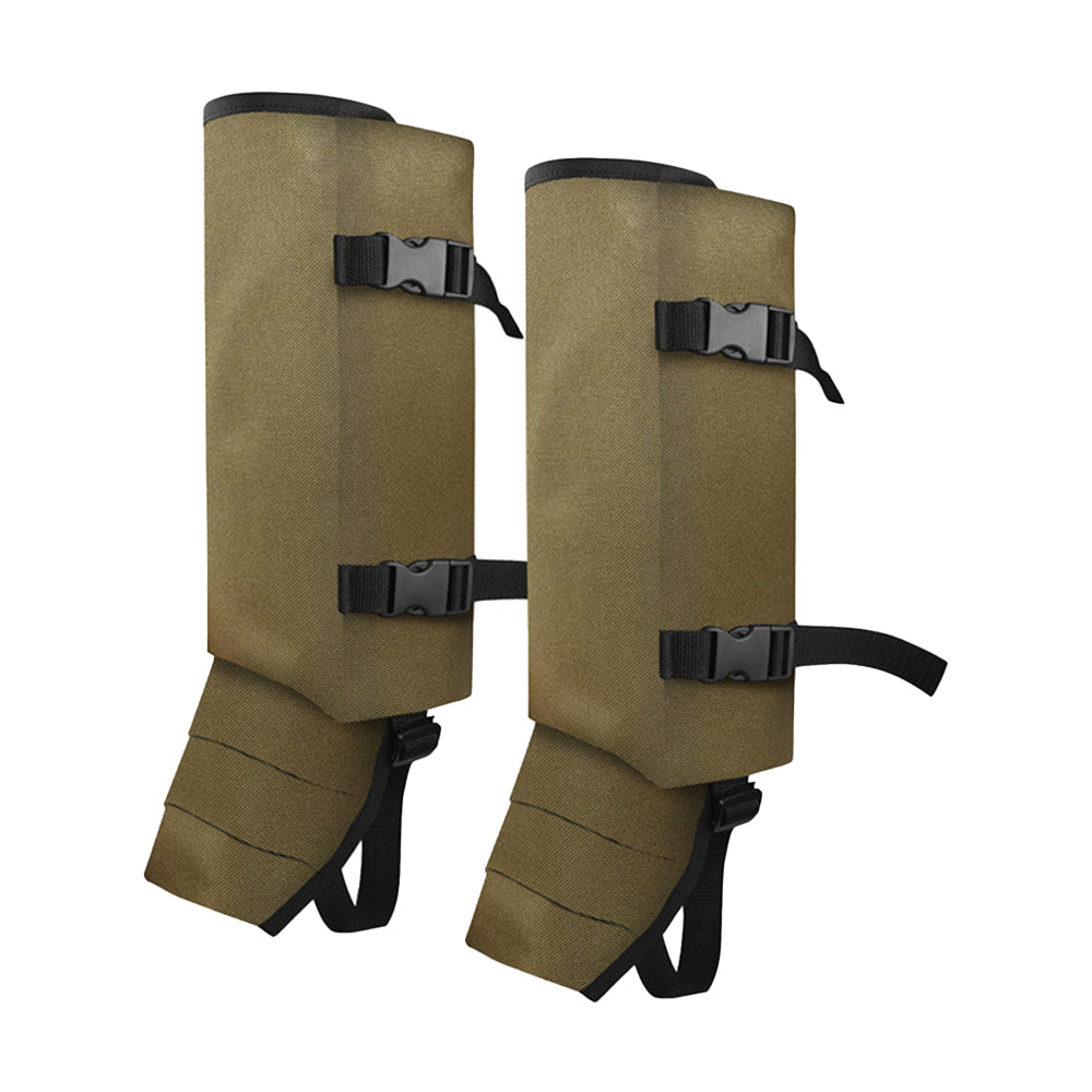 Pair of Anti Bite Snake Guard Shields in the Wild Leg Protection Water-resistant Legging Gaiters Khaki