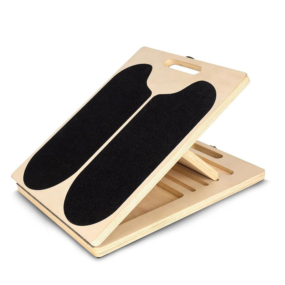 5 Angle Adjustable Calf Stretcher Slant Board Wood Balance Board for Home Gym