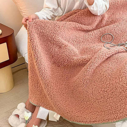 Sherpa Throw Blanket Winter Fuzzy Throws Cozy Blanket Pink