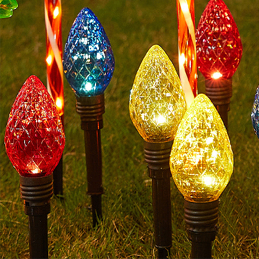 Solar Powered LED Strawberry Pathway Lights Outdoor Lawn Garden Holiday Decor