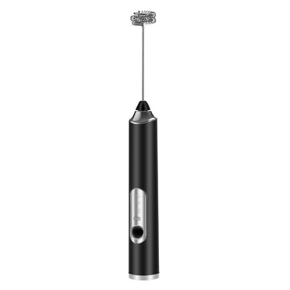3 in 1 Milk Frother Electric Coffee Stirrers for Coffee Latte Oat Milk-Black