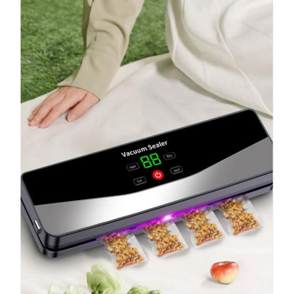 Food Saver Vacuum Sealer Machine Fully Automatic Vacuum Pump With 10 Vacuum Bags-Darky Grey