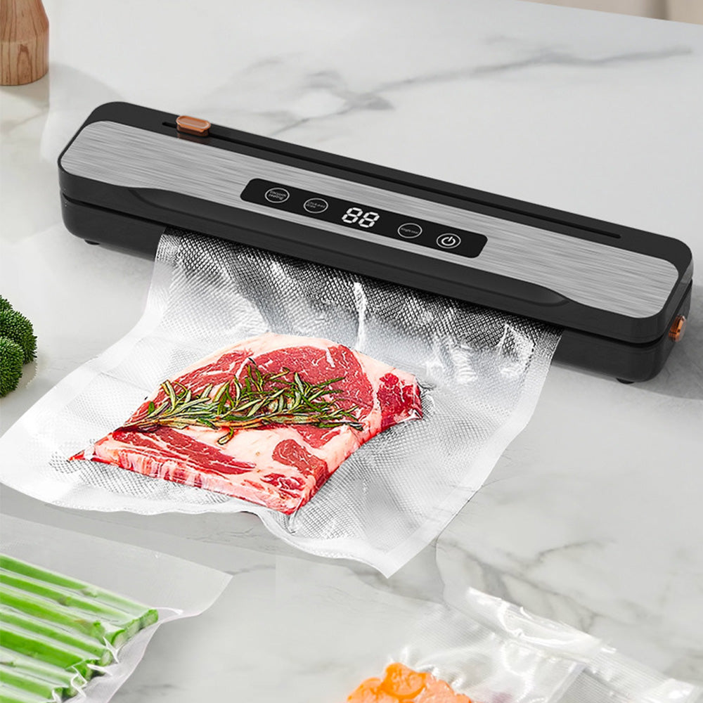 Wet & Dry Dual-Use Food Vacuum Sealer Machine with Built-In Cutter