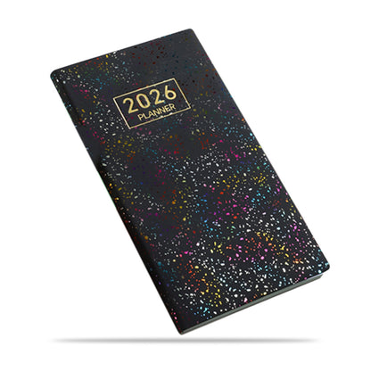 2026 Pocket Planner Calendar Portable A6 Daily Planner-Black