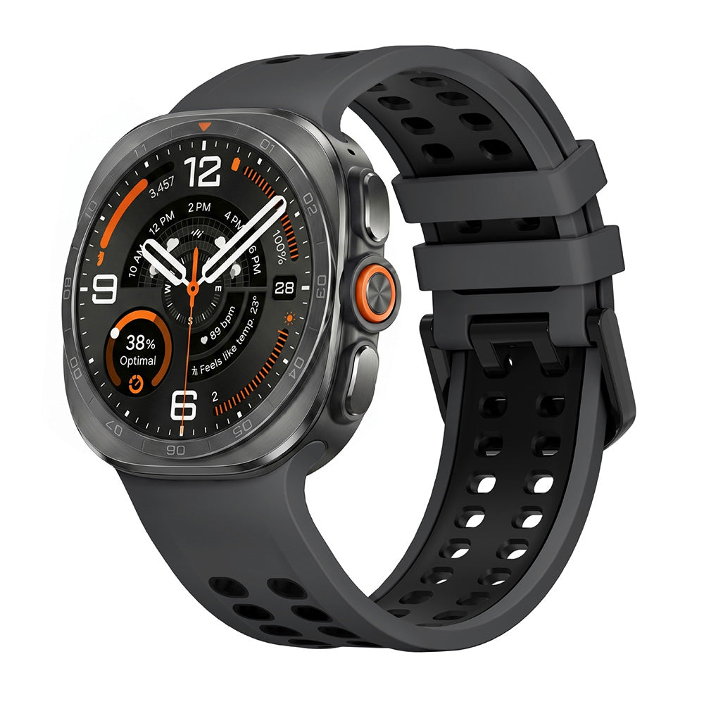Silicone Watch Band for Samsung Galaxy Watch Ultra2 Ultra 2025 47mm - Black