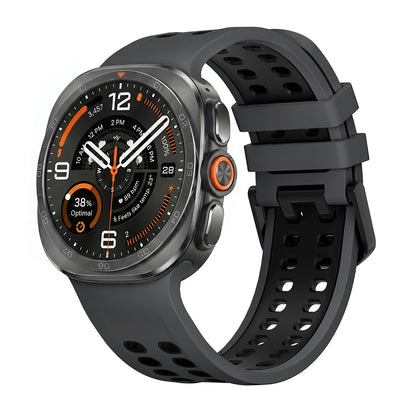 Silicone Watch Band for Samsung Galaxy Watch Ultra2 Ultra 2025 47mm - Black