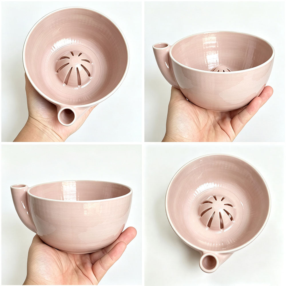 PLA Swirl Colander Bowl for Washing Draining and Serving - Pink