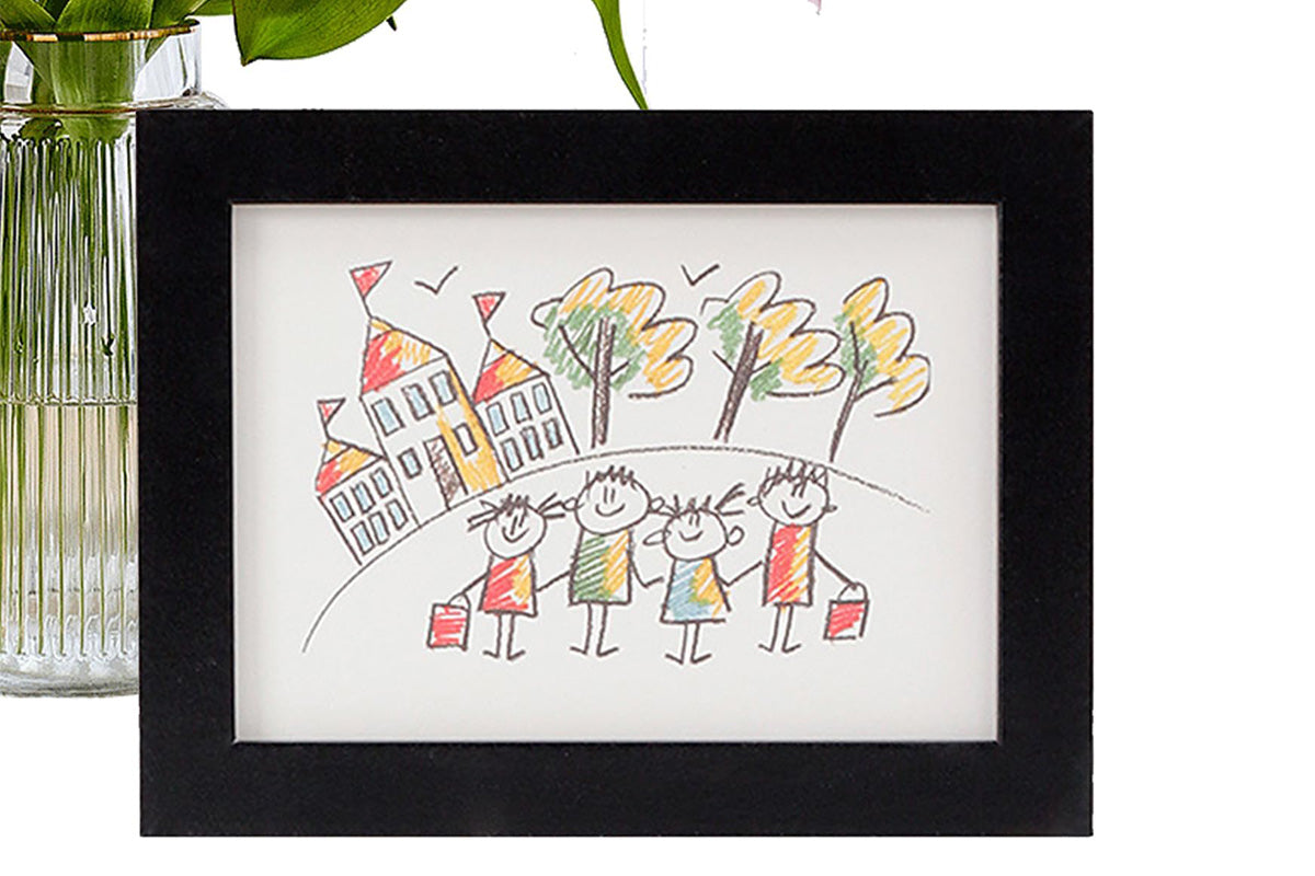 Removable Clip boy and girls Picture Frame A4 Artwork Display-Black