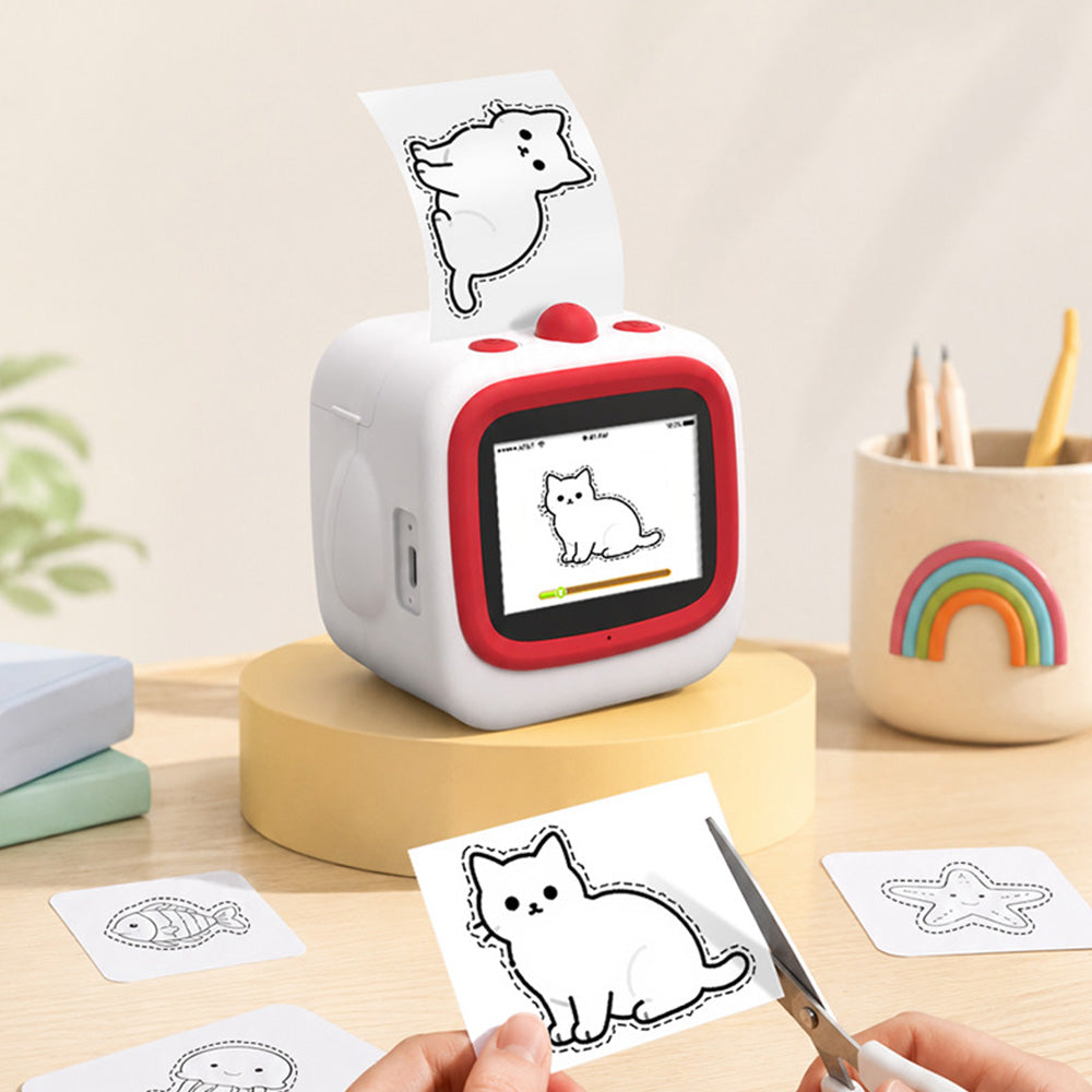 AI Sticker Maker Voice?to?Sticker Printer Box Inkless Portable Printing