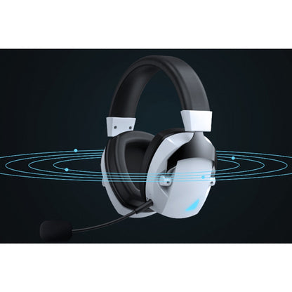 Wireless Gaming Headset Bluetooth 5.3 Wireless Gaming Headphones Detachable Flexible Microphone-White