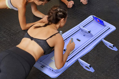 Pilates Machine Foldable 5-in-1 Portable Pilates Board with Elbow Support Home Gym Equipment for Weight Loss Training -Purple