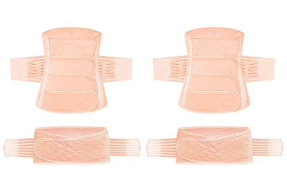 2Pcs Belly Support Recovery Waist Pelvis Belt Postpartum Belly Wrap Band Waist Trainer-Cuticolor