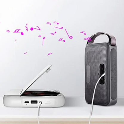 Portable Bluetooth CD Player Supports USB /Wired Playback Rechargeable Walkman White