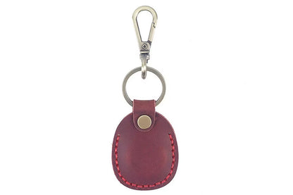 4Pcs For Apple AirTag PU Leather Holder Keyrings Dog Keychain Pet Cases