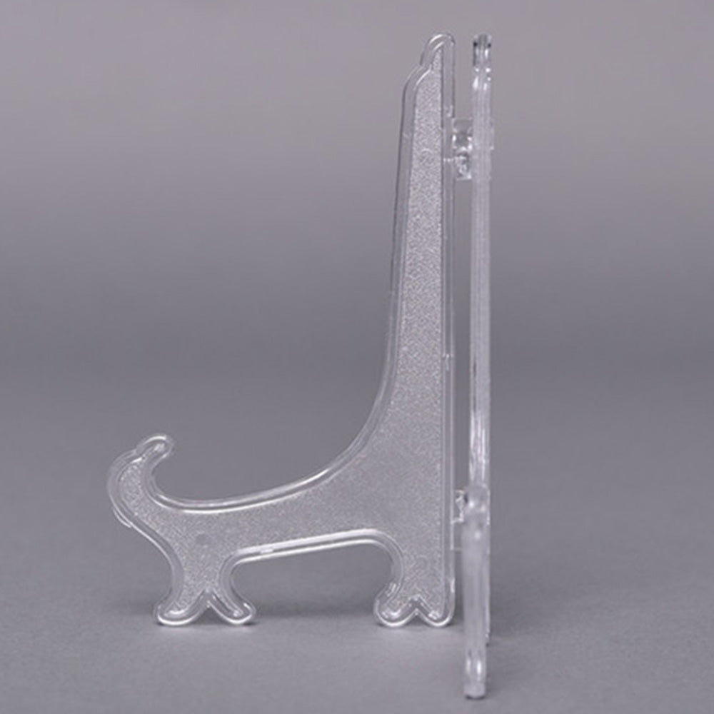 10 Pack Clear Adjustable Plate Display Easel Stands