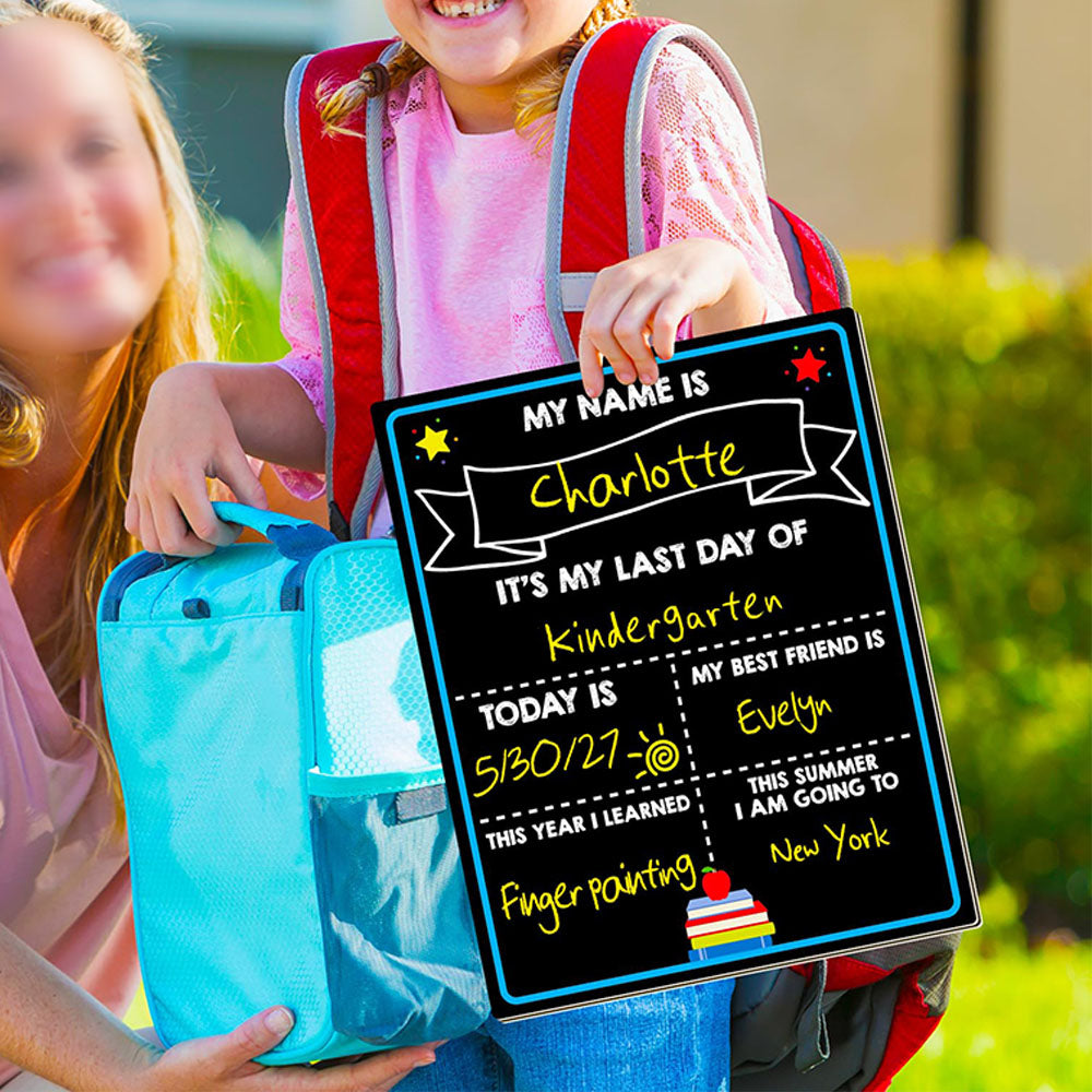 28x35cm Double Sided First and Last Day of School Chalkboard Photo Sign