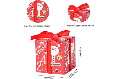 24Pcs DIY Christmas Advent Calendar Box for Candy Make Your Own Advent Calendar