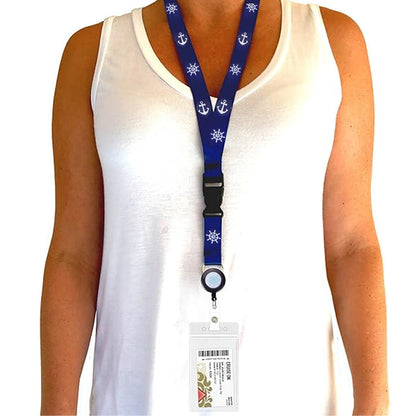 4PCS Cruise Lanyards with Retractable Badge & Waterproof ID Holder