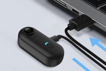 Mini Thumb Action Camera Portable Wearable Camera with Clip Black