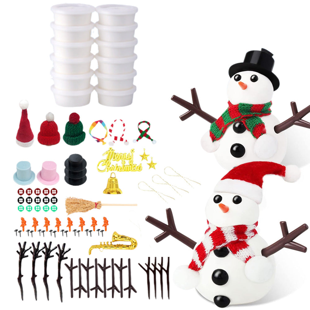 Build a Snowman Kit Modeling Clay Snowman DIY Crafts for Kids Christmas Toys